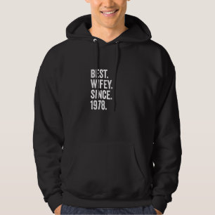 Best Wifey Since 1978 44th Wedding Anniversary 44 Hoodie