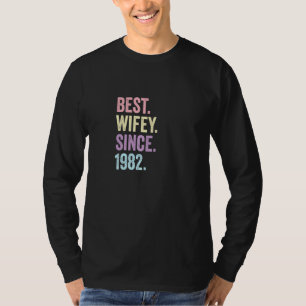 Best Wifey Since 1982 40th Wedding Anniversary 40 T-Shirt