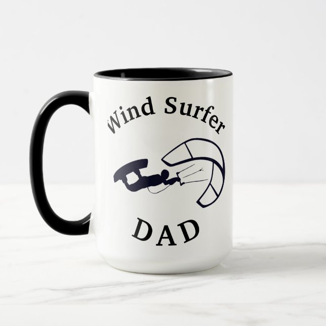 Best "WIND SURFER DAD" Ever! Father's Coffee Mug (Left)