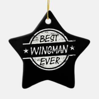 Best Wingman Ever White Ceramic Tree Decoration