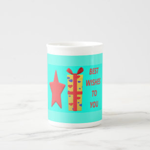 BEST WISHED BOWS GIFTS BONGS BONE CHINA MUG