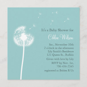 Best Wishes! Baby Shower invitation (turquoise)