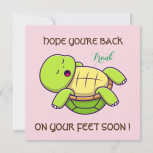 Best wishes- back on feet - Get well soon Thank You Card