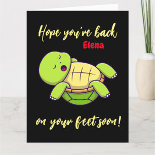 Best wishes- back on feet - Get well soon wish  Thank You Card