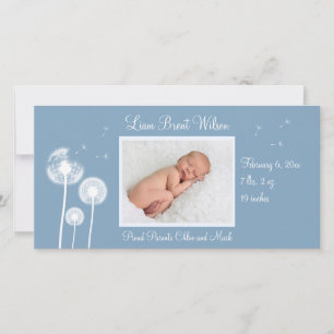 Best Wishes !!! Birth Announcement 2 (blue)