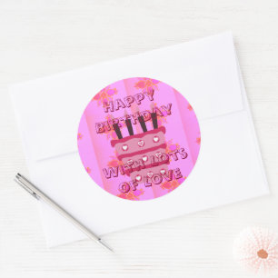 Best Wishes Birthday Classic Round Sticker
