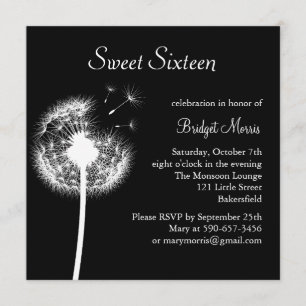 Best Wishes! (black) Invitation