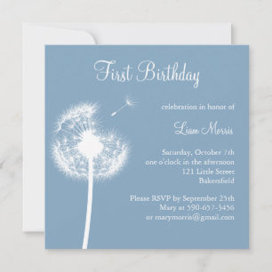 Best Wishes! (blue) Invitation