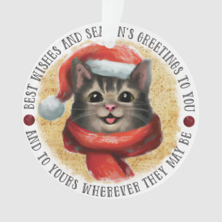 Best Wishes Cat | Double Sided Ornament