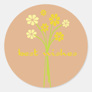 Best Wishes Classic Round Sticker