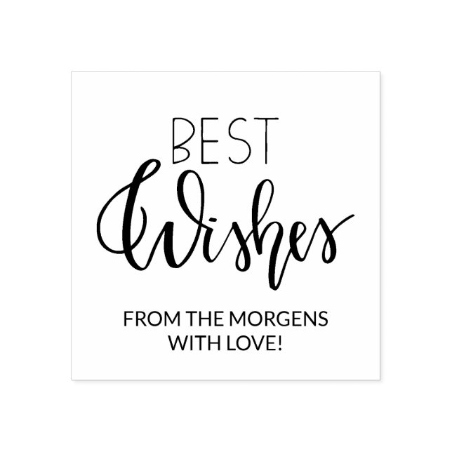 Best Wishes family Christmas personalised Rubber Stamp (Imprint)