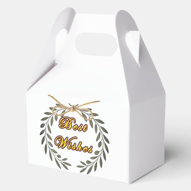 Best Wishes  Favour Box (Back)
