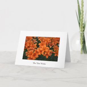Best Wishes Floral Greeting Card