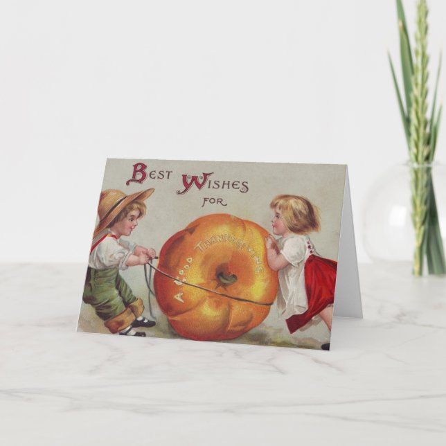 Best Wishes for a Good Thanksgiving Holiday Card (Front)