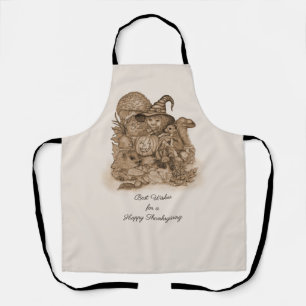 Best Wishes for a Happy Thanksgiving Apron