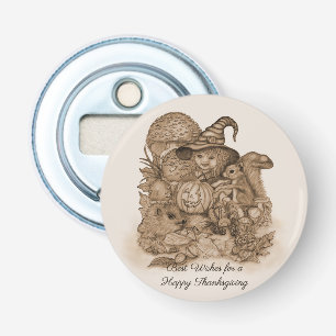 Best Wishes for a Happy Thanksgiving Bottle Opener