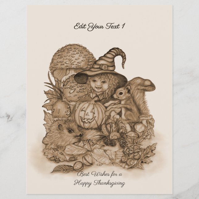 Best Wishes for a Happy Thanksgiving Flyer (Front)