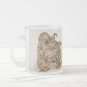 Best Wishes for a Happy Thanksgiving Frosted Glass Coffee Mug