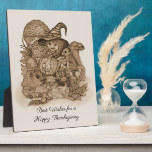 Best Wishes for a Happy Thanksgiving Plaque