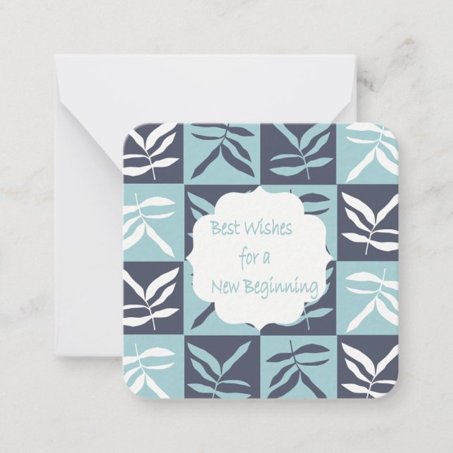Best wishes for a new Begining  Card (Front)