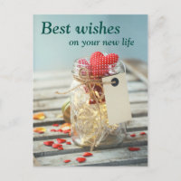 Best wishes for new married couple vintage photo