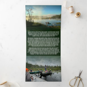 Best Wishes for New Year Photo & Xmas Letter  Tri-Fold Invitation