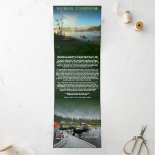 Best Wishes for New Year Photo & Xmas Letter Tri Tri-Fold Invitation