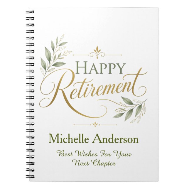 Best Wishes For Your Next Chapter Personalised Notebook (Front)