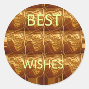Best Wishes from Africa: A Golden Continent Classic Round Sticker