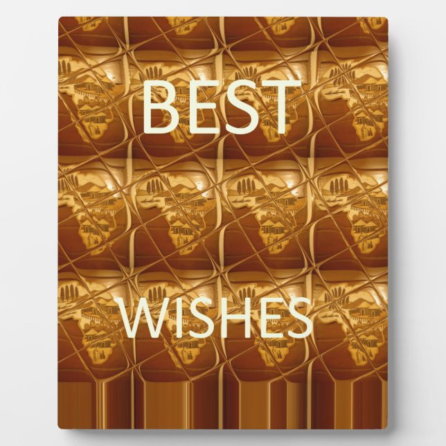 Best Wishes from Africa: A Golden Continent Plaque (Front)