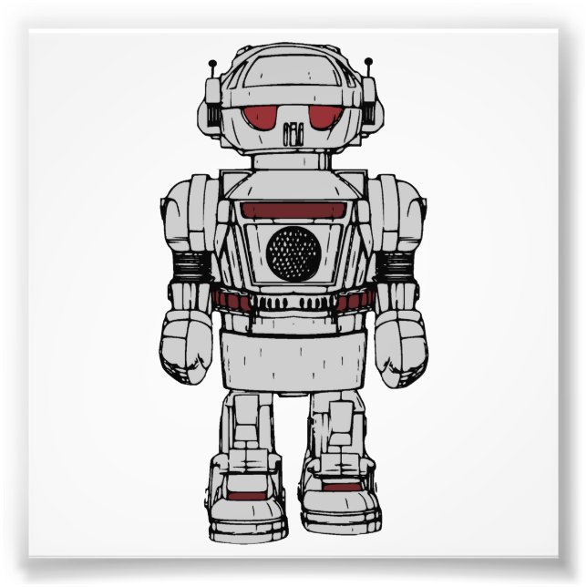 Best Wishes From Atomic Powered Toy Robot Photo Print (Front)