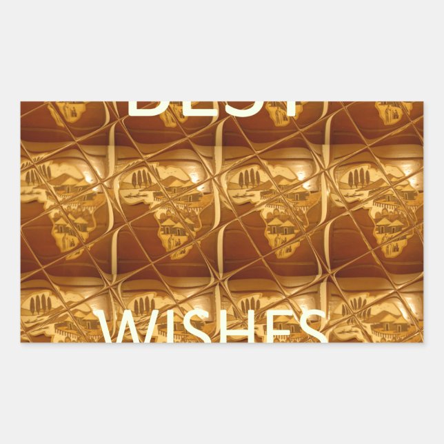 Best Wishes From Lovely Africa African Culture art Rectangular Sticker (Front)