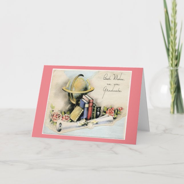 Best Wishes Graduate Folded Greeting Card (Front)