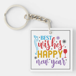 Best Wishes Happy New Year Design-80967 Key Ring