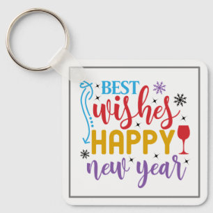 Best Wishes Happy New Year Design-80967 Key Ring