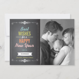 Best Wishes Happy New Year Photo Card