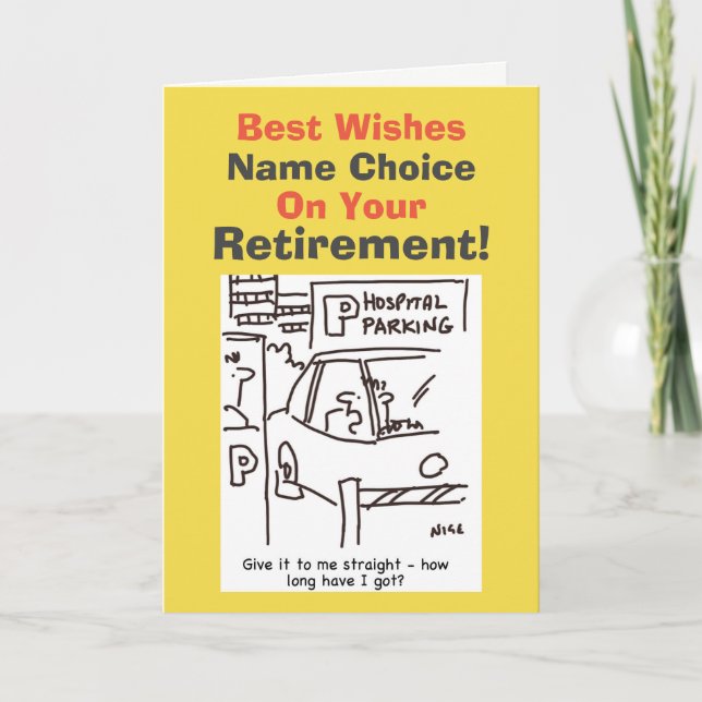 Best Wishes Hospital Worker Retirement Card (Front)