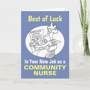 Best Wishes in Your New Job as a Community Nurse Card