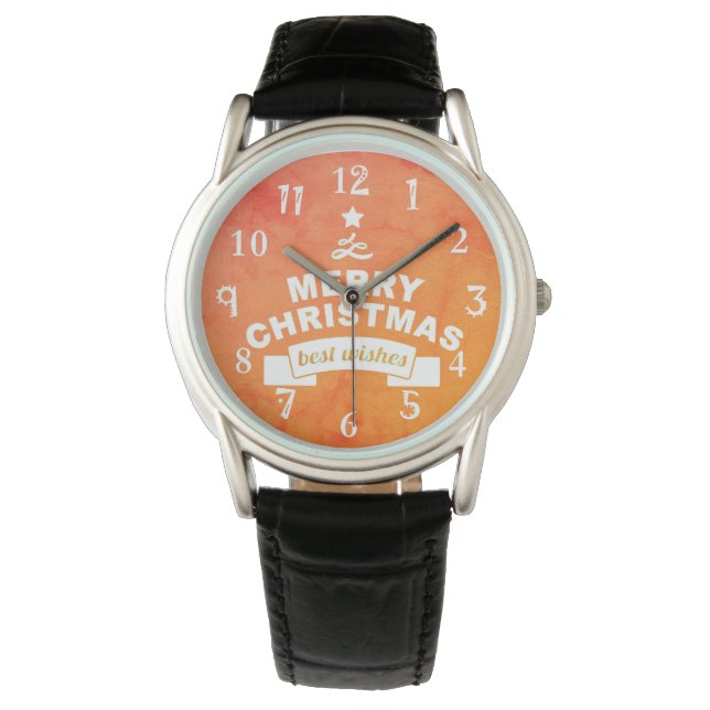 Best Wishes Merry Christmas and a Happy New Year Watch (Front)
