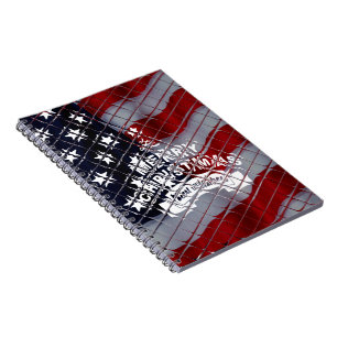 Best Wishes Merry Christmas United States Flag Art Notebook