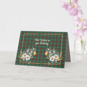 Best Wishes On Birthday Manitoba Provincial Tartan Card