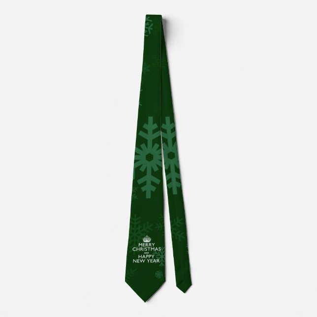 Best Wishes on Keep Calm Crown Green Tie (Front)
