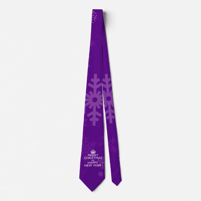 Best Wishes on Keep Calm Crown Purple Tie (Front)