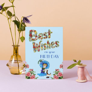 Best wishes on your birthday Wildflower floral Card