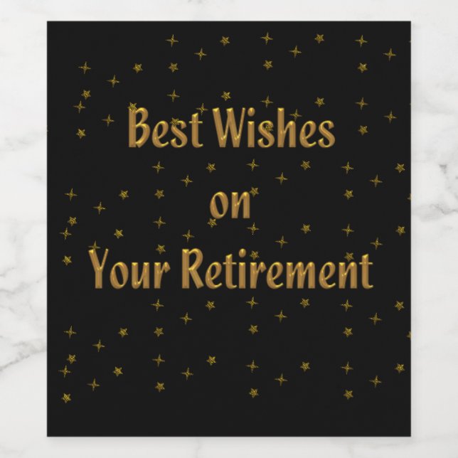 Best Wishes On Your Retirement Wine Label (Single Label)