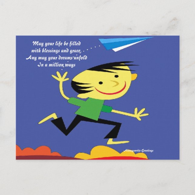 Best wishes postcards-alwayswrite greetings postcard (Front)