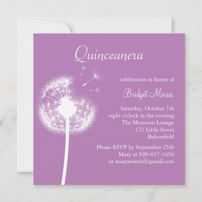 Best Wishes! (purple) Invitation (Front)