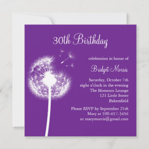 Best Wishes! (purple) Invitation