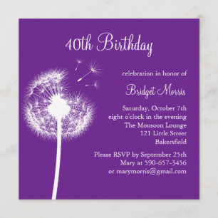 Best Wishes! (purple) Invitation