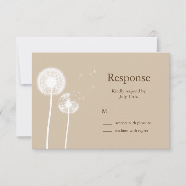 Best Wishes! RSVP (brown) (Front)